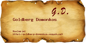 Goldberg Domonkos névjegykártya