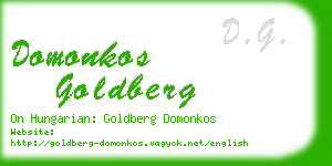 domonkos goldberg business card